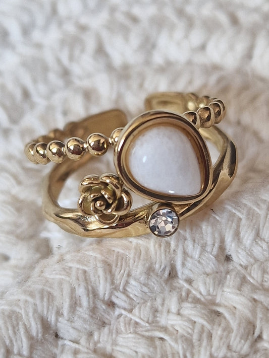 Bague "Rosée Dorée"