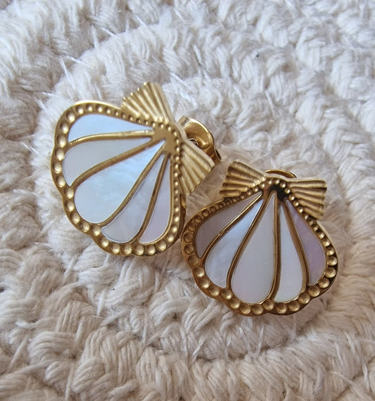 Boucles d'oreilles "Coquillage d'Or"