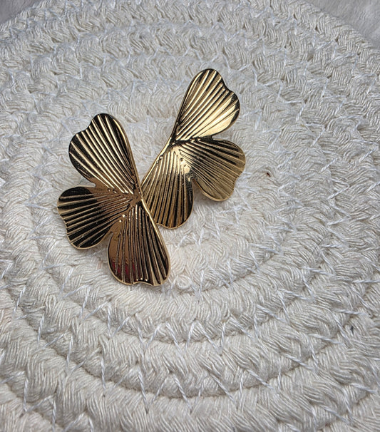Boucles d'oreilles "Feuilles d'or"